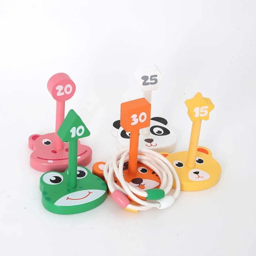 animal ring Montessori Educational Stacking Wooden Toy for kids